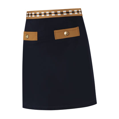 Bucci Skirt Dark Navy Camel