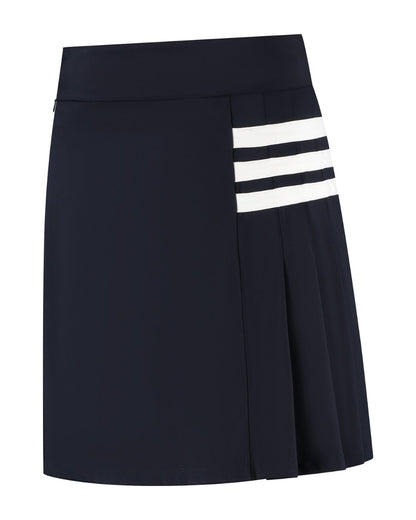 Black skirt with white stripes on a white background